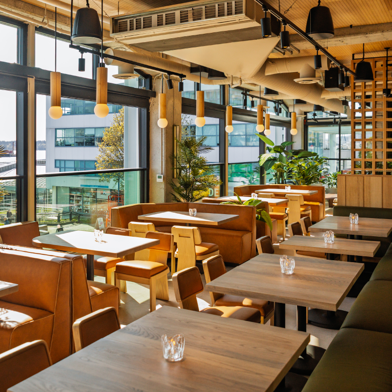 Featuring King Taps semi or fully private spaces for Private Dining & Events at Lonsdale Quay with waterfront views