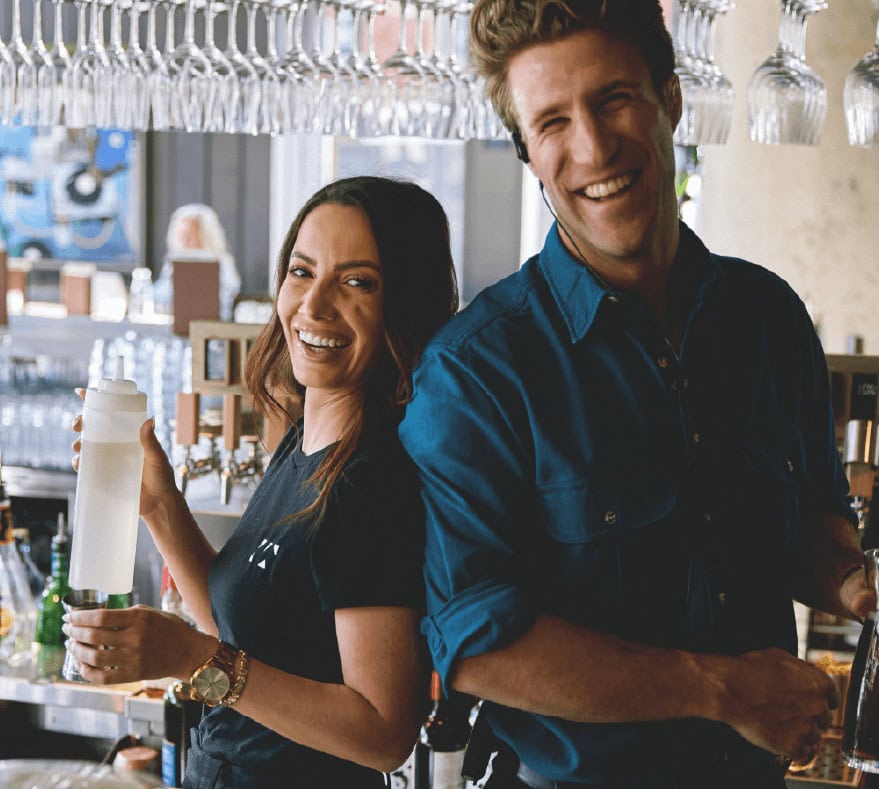 King Taps staff smiling